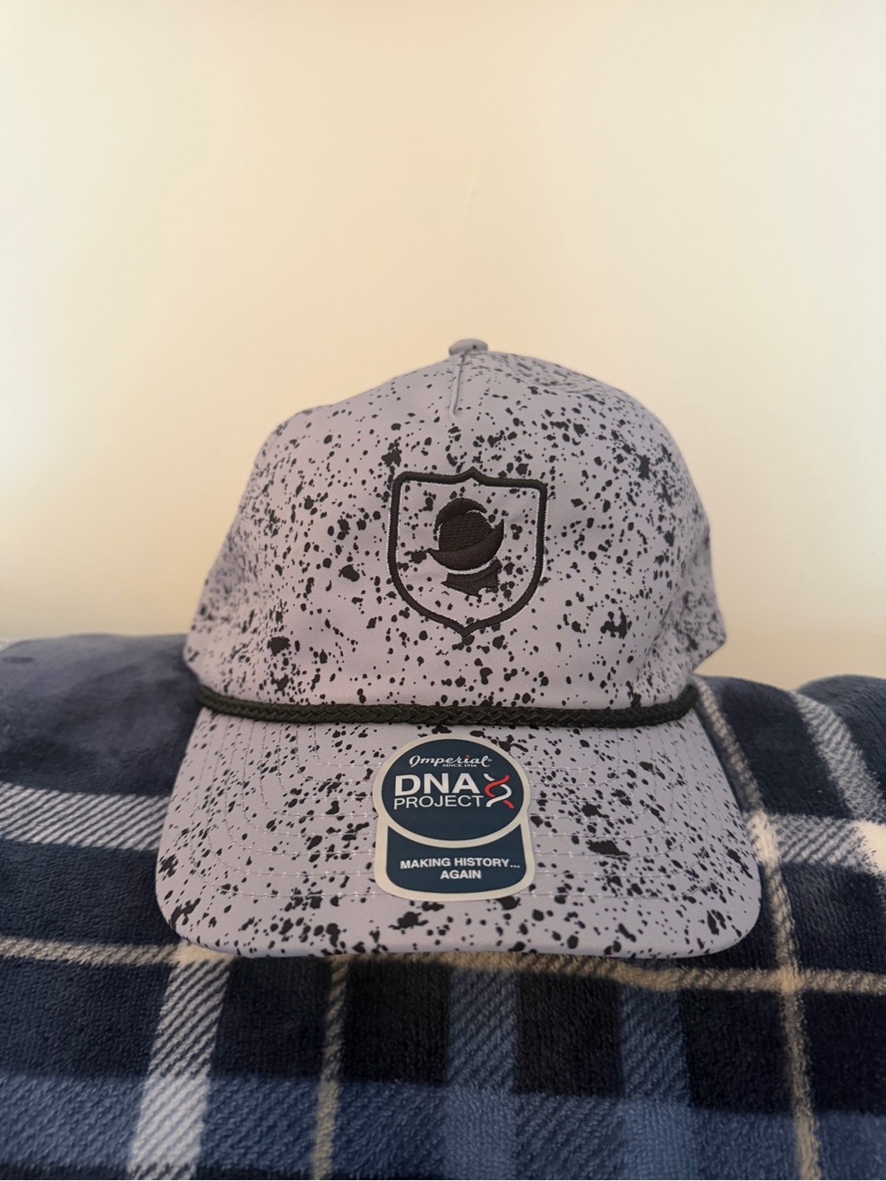 NWT Imperial Adjustable Golf Hat in Gray with Black Speckled Pattern